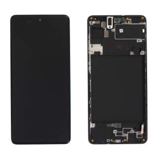 LCD Дисплей за Samsung A71 SM-A715F с тъч скрийн без рамка (черен)